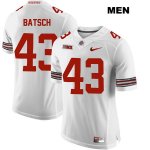 Men's NCAA Ohio State Buckeyes Ryan Batsch #43 College Stitched Authentic Nike White Football Jersey ZP20Q27TN